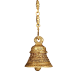 Pure Brass Dashavatar Engraved Temple Bell | 5.5" Sacred Bell with 24" Chain | 2.6kg Divine Masterpiece | Traditional Art | Jaipurio